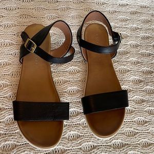 Black strap sandals